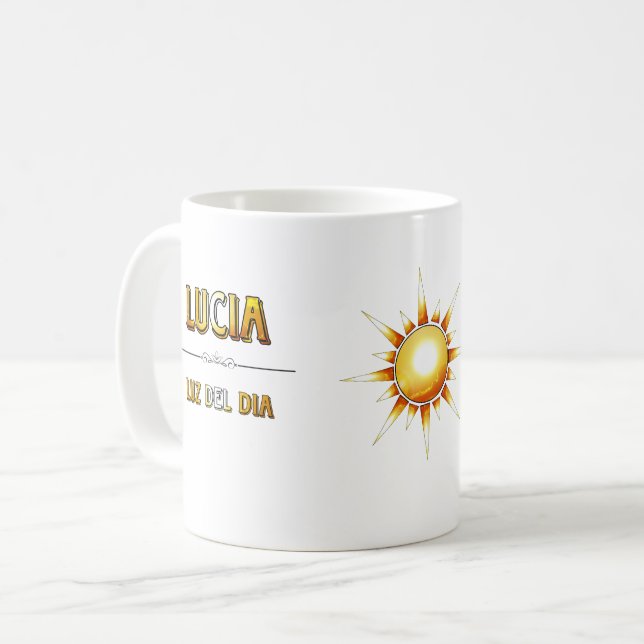 Taza LUCIA y significado Kaffeetasse (Vorderseite Links)