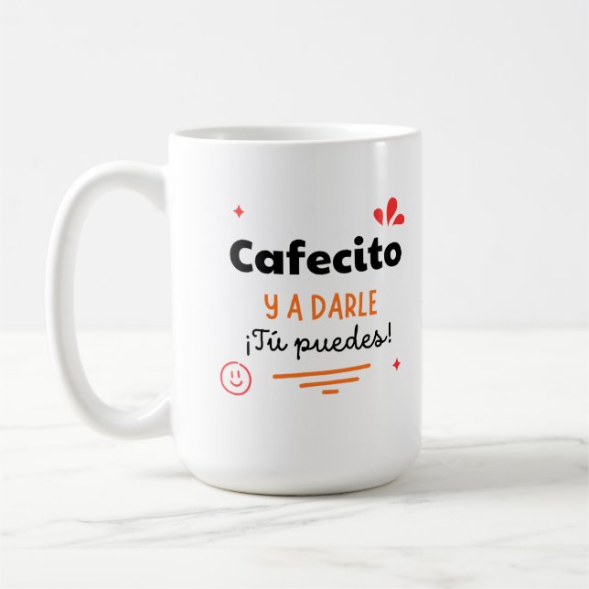 Taza motivacional Cafecito y a darle | Mug Kaffeetasse (Links)
