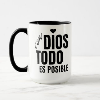 Taza mug with a religious phrase tasse