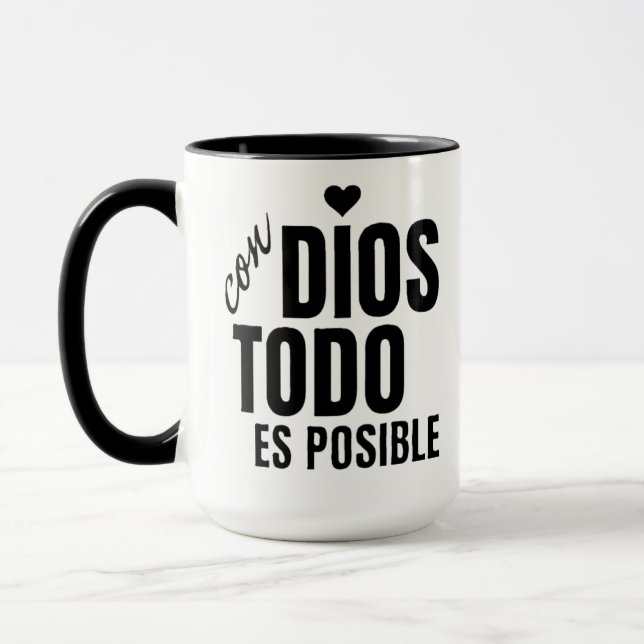 Taza mug with a religious phrase tasse (Links)