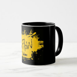 Taza Negra con logo de +Flow Tasse