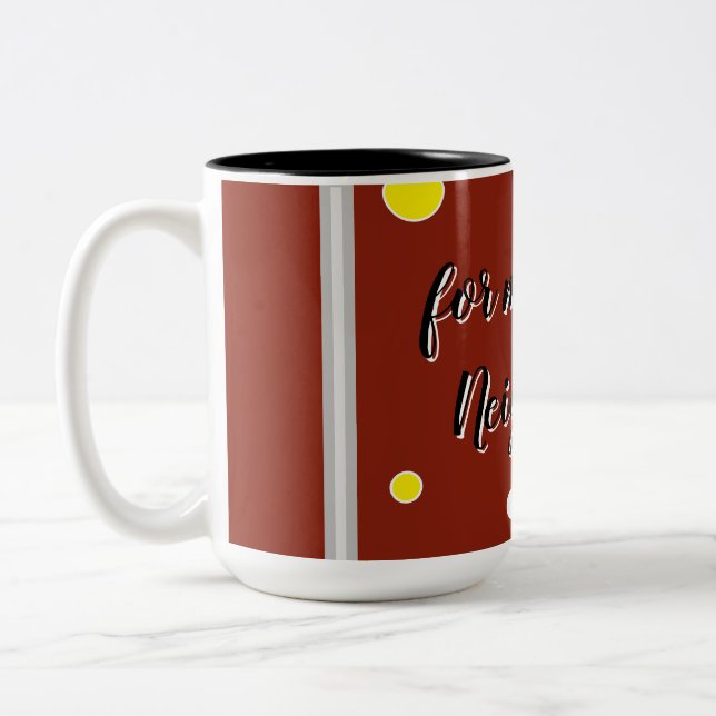 Taza o cup for coffee, tea or other hot drinks zweifarbige tasse (Links)
