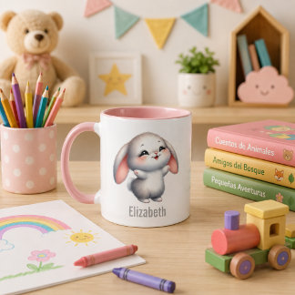 Taza para niños personalizada con diseño de animal tasse