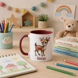 Taza para niños personalizada con diseño de animal tasse