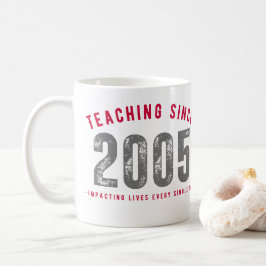 Taza para profesores Teaching since 2005 Kaffeetasse