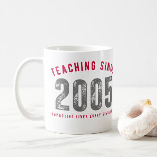 Taza para profesores Teaching since 2005 Kaffeetasse