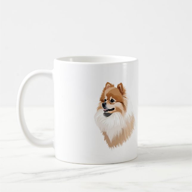 Taza perro pomerania kaffeetasse (Links)