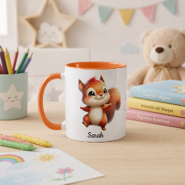 Taza personalizada con ardillita kawaii  tasse