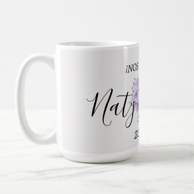 Taza Personalizada de Boda en Tonos Lilas Kaffeetasse (Links)