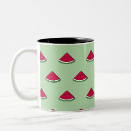 Taza rebana de sandia kawaii zweifarbige tasse