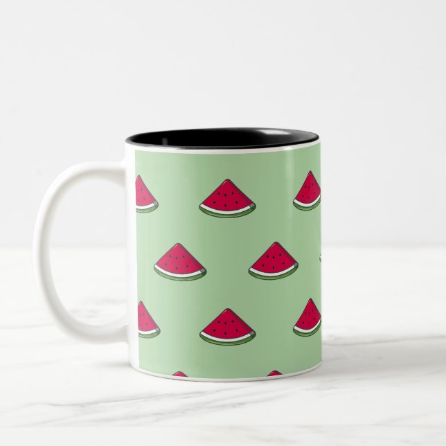 Taza rebana de sandia kawaii zweifarbige tasse (Links)