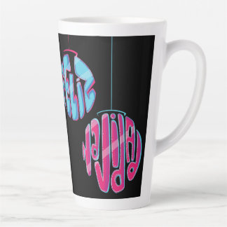 Tazas de café latte ilustración de "FELIZ NAVIDAD" Milchtasse