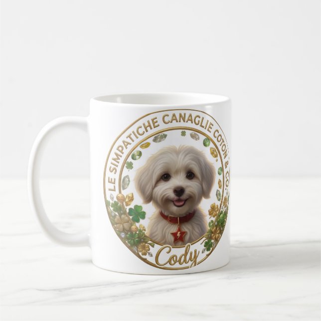 Tazza Cody Bianca - Coton Detectives Kaffeetasse (Links)