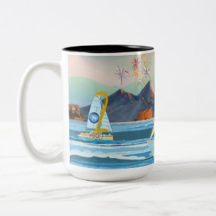 Tazza-Gedenkstätte Napoli 2023 Zweifarbige Tasse