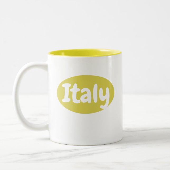 Tazza Gialla Italia | Italien Tasse (Links)