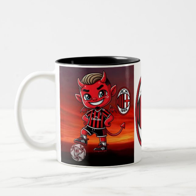 Tazza Milan calcio Zweifarbige Tasse (Links)