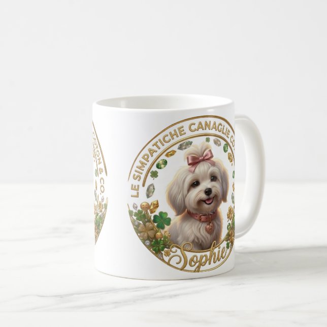 Tazza Sophie Bianca - Coton Detectives Kaffeetasse (VorderseiteRechts)