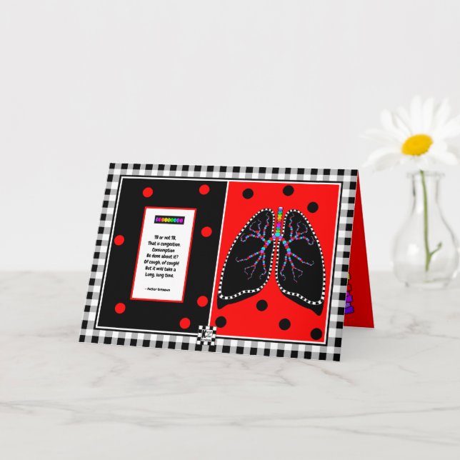 TB oder nicht TB Grußkarte Karte (Kleine Pflanze)