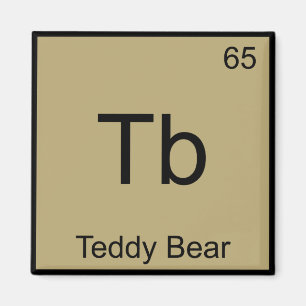 Tb - Symbol-T-Shirt für Teddy Bear Funny Chemistry Magnet
