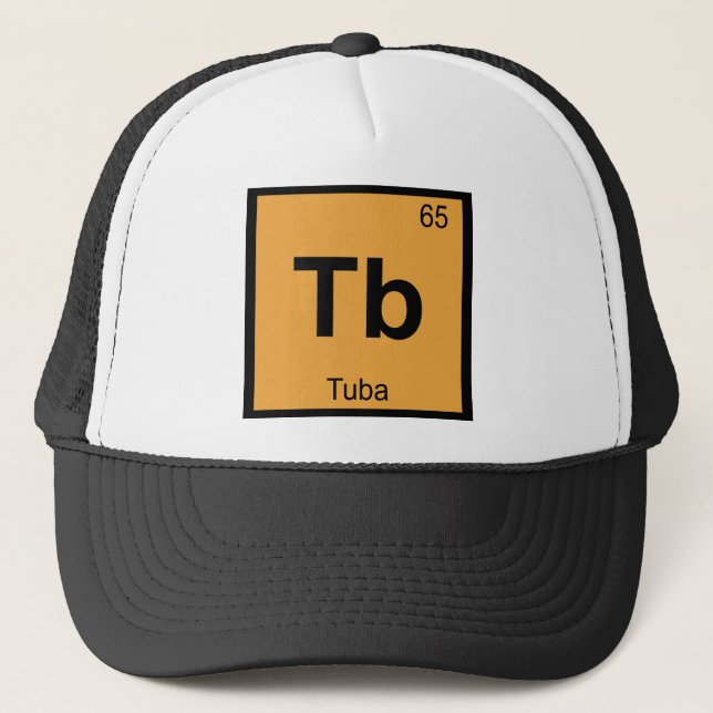 Tb - Tuba Music Chemistry Periodic Table Symbol Truckerkappe (Vorderseite)