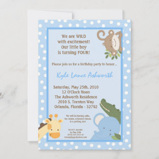 {TBA} 12x18 Safari Jungle Zoo Einladung zum Geburt