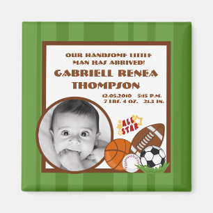 {TBA} 2"x2" All Star Green Announction Magnet