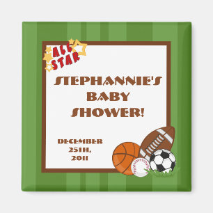 {TBA} 2"x2" All Star Green Gastgeschenk Magnet