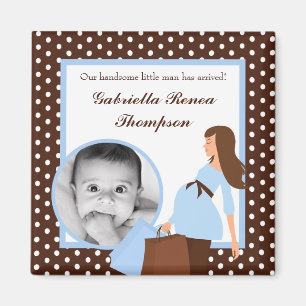 {TBA} 2"x2" Blue Mod Mama Polk Announcement Magnet