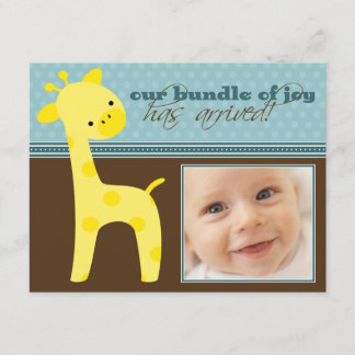 {TBA} Bundle of Joy Giraffe Birth Announcement Ankündigung