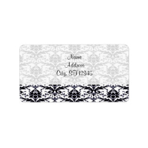 - TBA - Elegant Damask Adressaufkleber