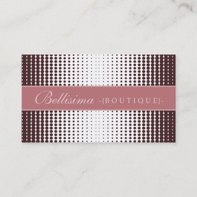 {TBA-Gewinner} Halftone Dots Mauve Business Card Visitenkarte (Vorderseite)