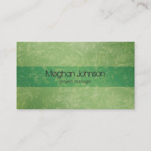 {TBA} Grunge Floral Green Trendy Business Card Visitenkarte