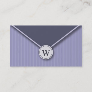 {TBA} Periwinkle Monogramm Umschlag Visitenkarten Visitenkarte