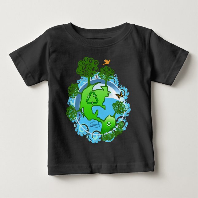 TBA-Preisträger: Globaler Recycle Baby T-shirt (Vorderseite)