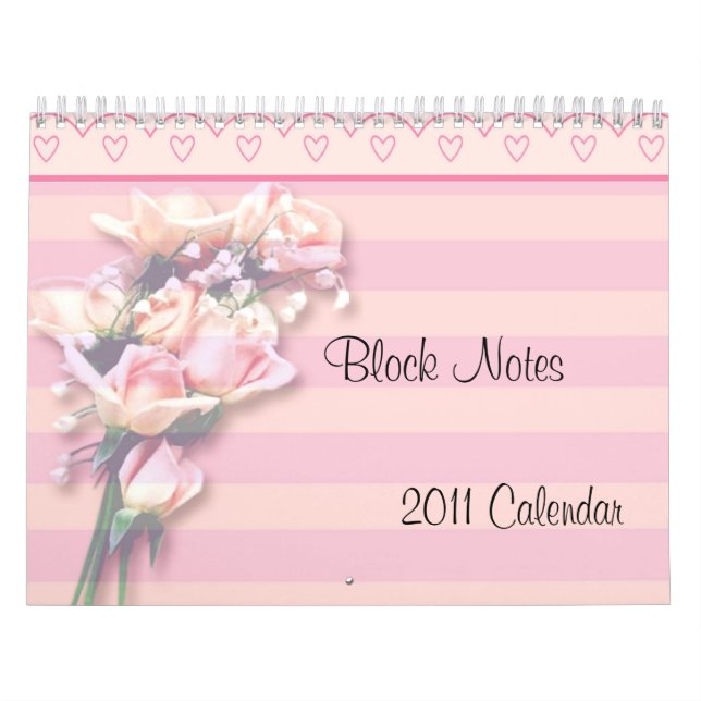 - TBA - Rose - Blocknotizen 2011 - Kalender (Titelbild)