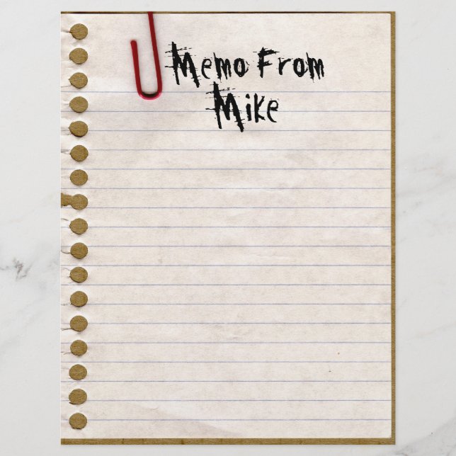TBA & TOP 10! Memo aus der Mike...oder? Briefpapie (Vorderseite)