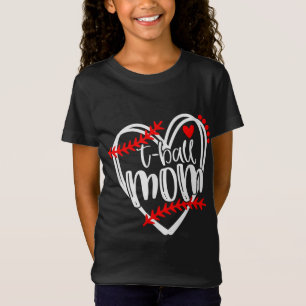 Tball MAMA T ball Girls T-ball Herz T-Shirt