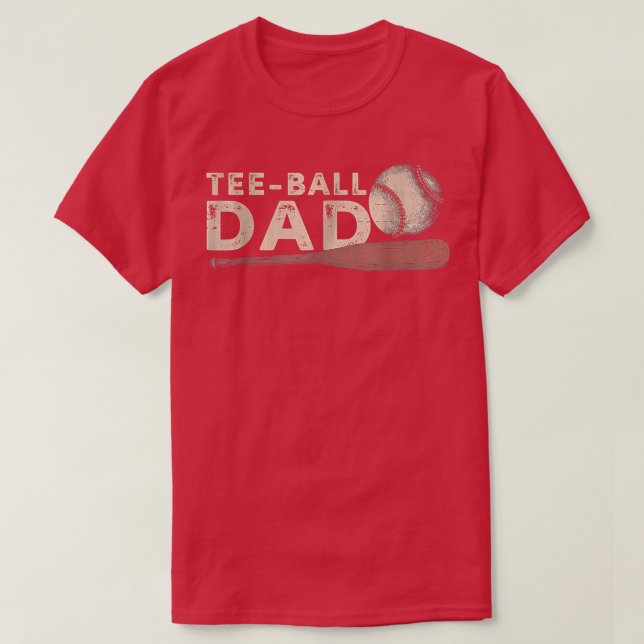 Tball Vater Shirt, T Ball Vater T-Shirt Ball Daddy (Design vorne)