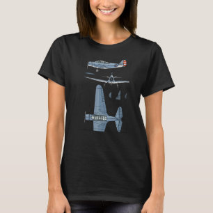 Tbd DevaatorAmerican Ww2 Torpedo Bomber Bluepri T-Shirt