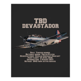 TBD Devastator | WW2 Plane Poster