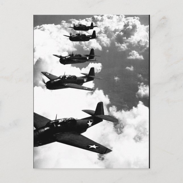 TBF (Avengers) fliegen in Formation_War image Postkarte (Vorderseite)