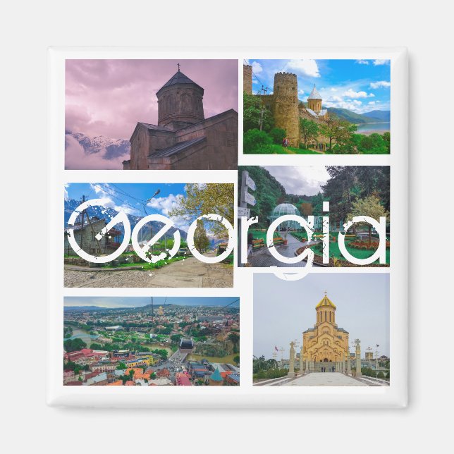 Tbilisi Kazbegi Borjomi Georgia Architektur Magnet (Vorne)