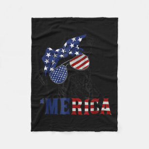 Tbull 4. Juli Merica Amerikanische Flagge Sungles  Fleecedecke