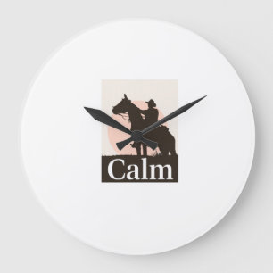 TCalm Horse Self Care Zitat Hoodie - Minimalistisc Große Wanduhr