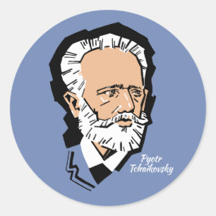 Tchaikovsky Runder Aufkleber