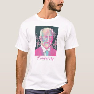 Tchaikowski Farbportrait mit Balletttänzern T-Shirt