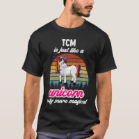 TCM-Therapeut Lustiges Einhorn Vintage-Sonnenunter