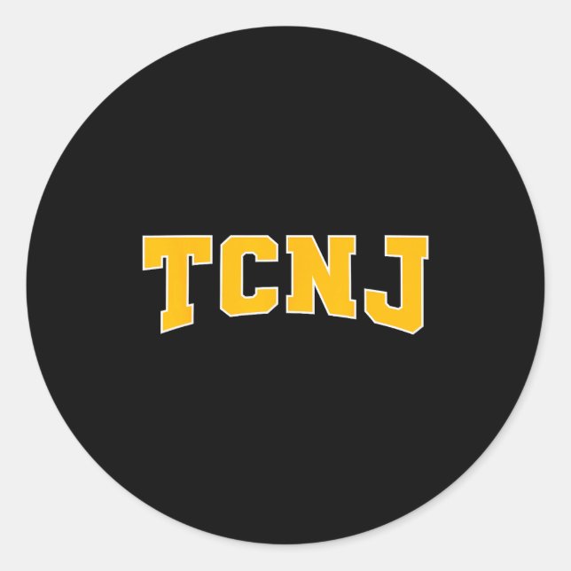 Tcnj The College Of New Jersey Apparel Srts Fan  Runder Aufkleber (Vorderseite)