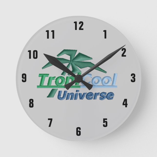 TCU-LOGO-Uhr Runde Wanduhr (Vorderseite)