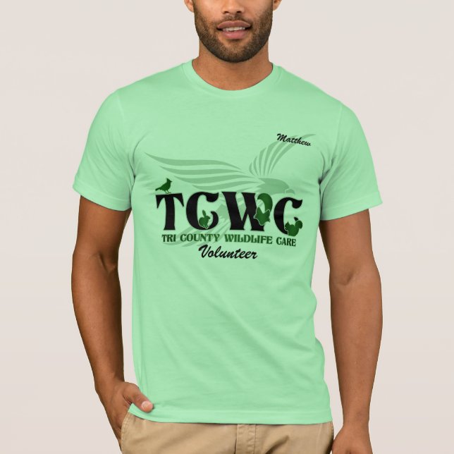 TCWC Logo-Freiwilliger - Name-Shirt T-Shirt (Vorderseite)
